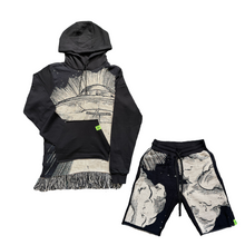 Load image into Gallery viewer, XS | Spaceship Woven Tapestry Hoodie + Short Set
