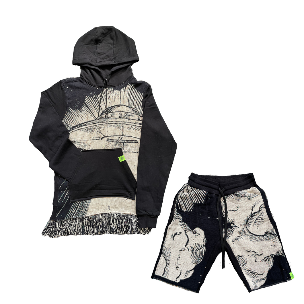 XS | Spaceship Woven Tapestry Hoodie + Short Set