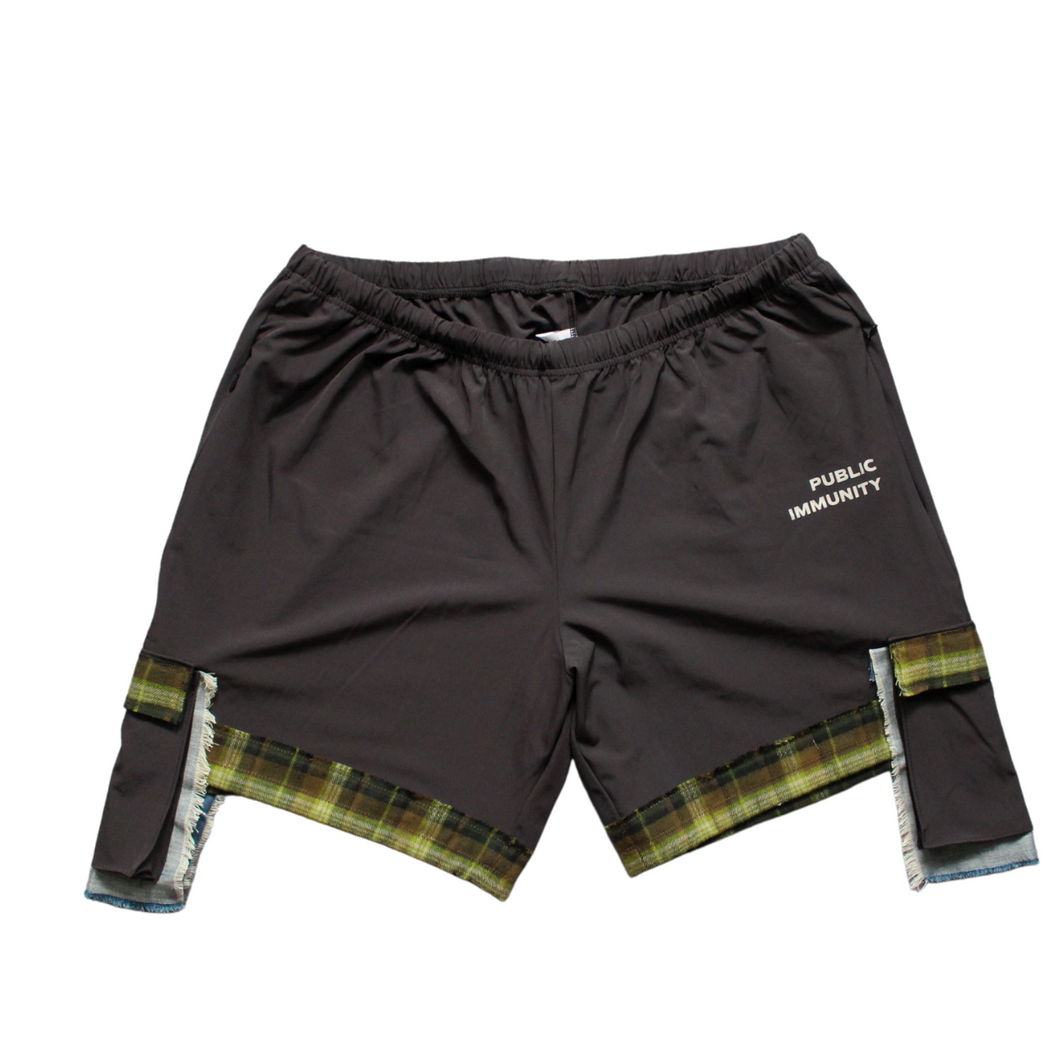 4XL |Flex Shorts Green Plaid