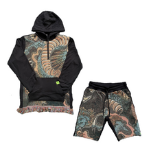 Load image into Gallery viewer, M | Dragon Tapestry Hoodie + Short Set
