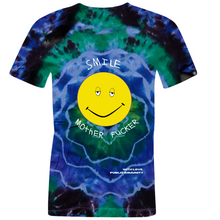 Load image into Gallery viewer, Smile Motherf***** Tee  by Billy Turner [Tie-Dye Back Logo]
